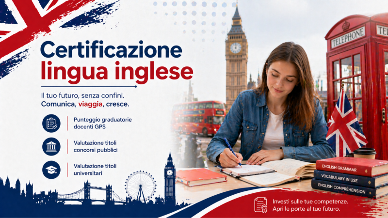 Corso + Certificazione lingua Inglese B2 British